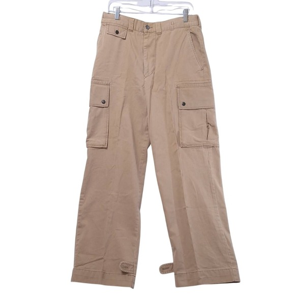 Vtg Polo by Ralph Lauren Classic 67 Chino Cargo Pants Mens 33/30 Beige Cotton - Picture 1 of 15